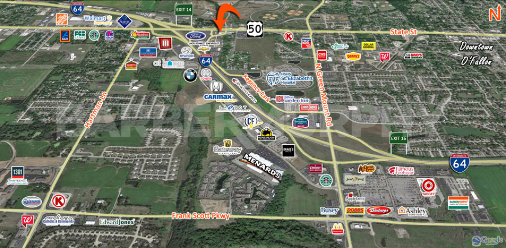 Expanded Area Map of 105 Regency Park Dr, OFallon, IL, 62269