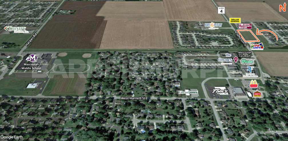 Area Map for IL Route 4 and Jefferson Ave, Mascoutah IL 62258, Land for Sale, Retail Development
