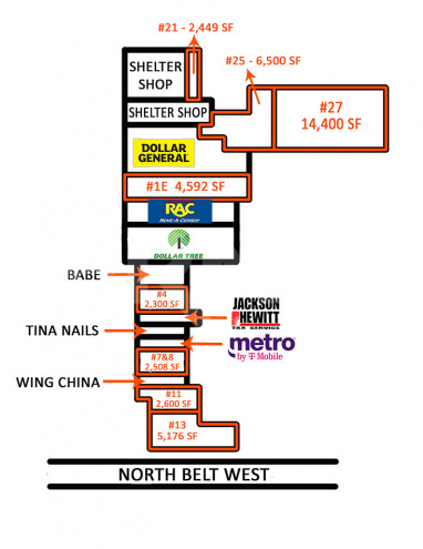 Floor plan for 4600 West Main St., Belleville, IL 62226, Bellevue Park Plaza