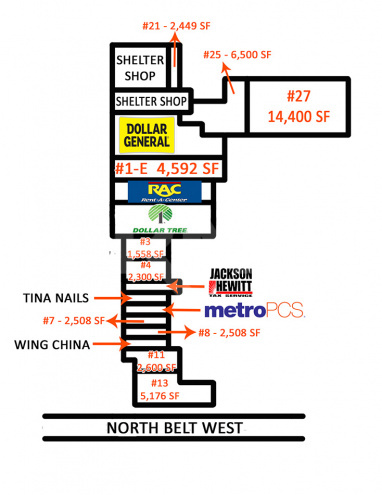 Floor plan for 4600 West Main St., Belleville, IL 62226, Bellevue Park Plaza