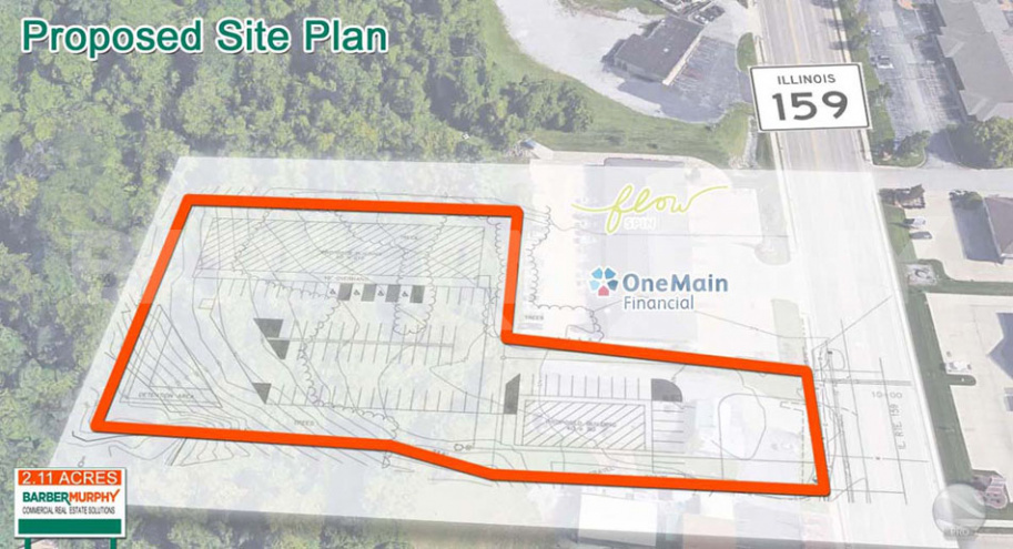 Site Map of Commercial Development Site on IL-159 in Maryville, IL