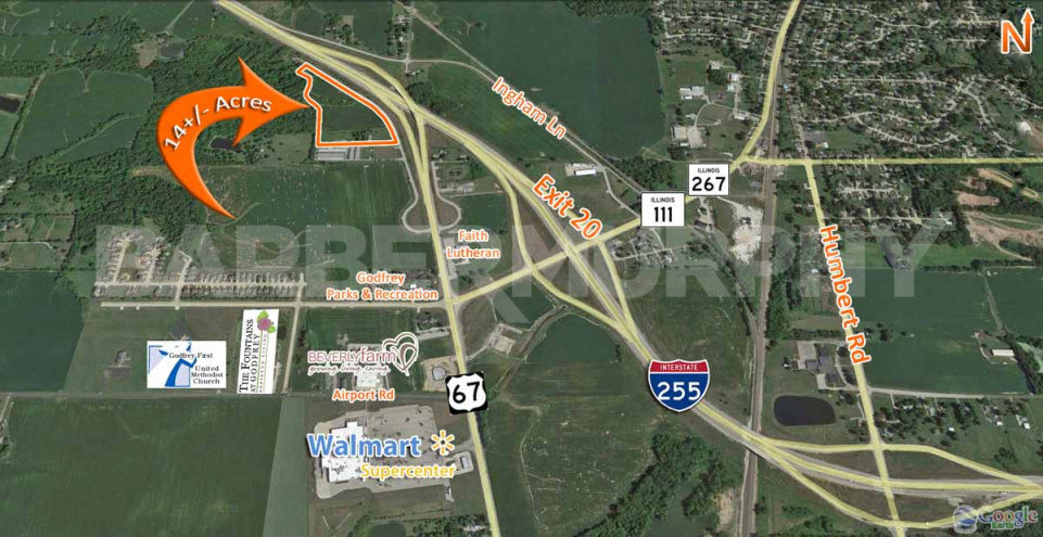 Area Map for 7012 Godfrey Rd., Godfrey, IL 62035, Land for Sale