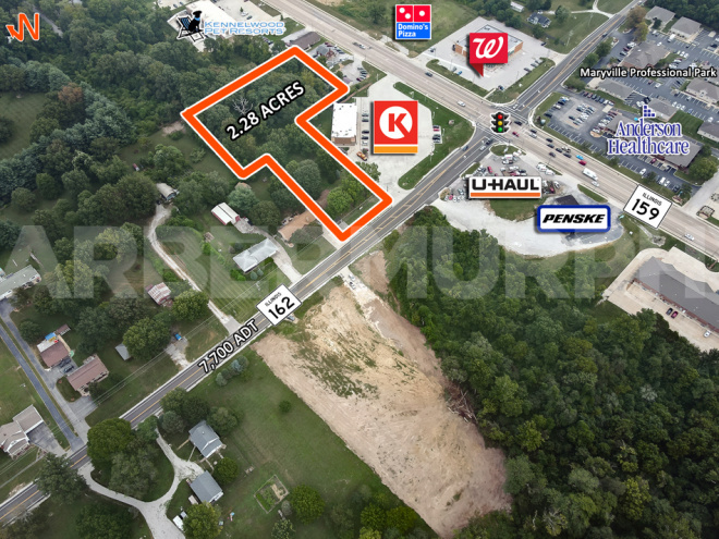 Aerial showing available parcel for sale