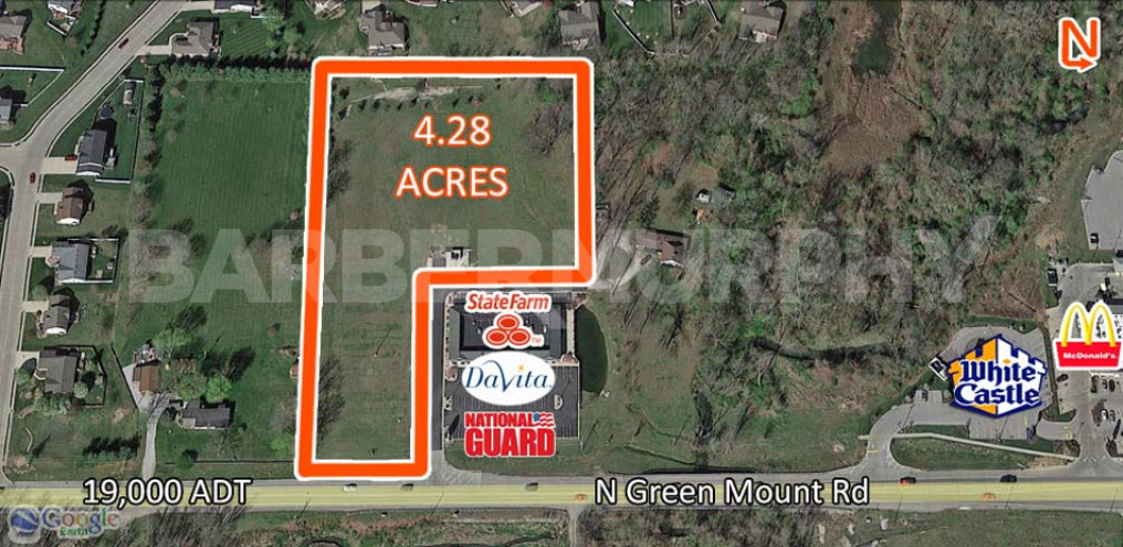 Site map of Commercial Development Site for Sale at 1091 N Green Mount Rd., Shiloh