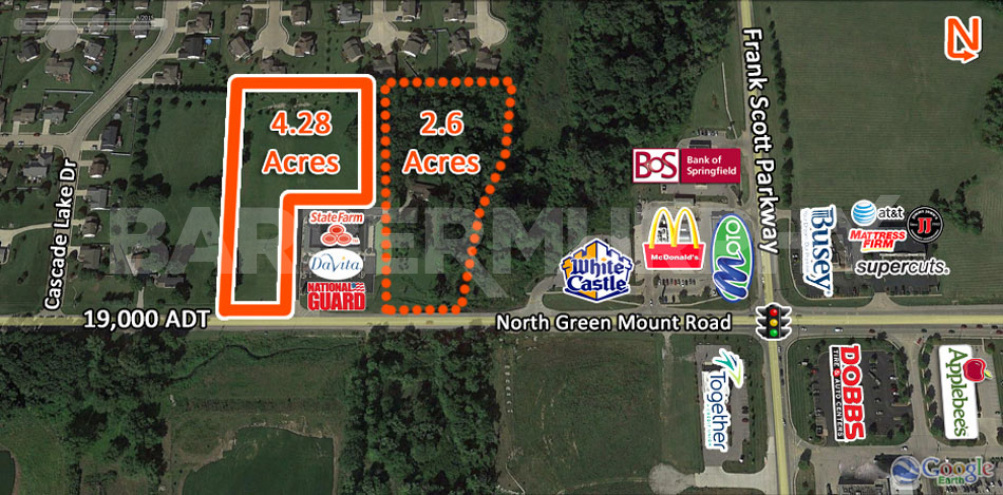 Map of both parcels of Commercial Development Site for Sale at 1091 N Green Mount Rd., Shiloh