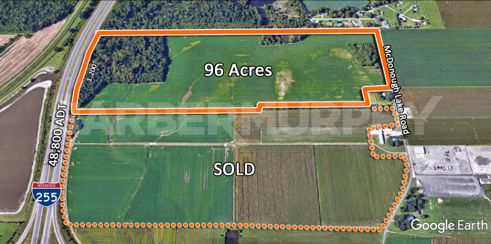 Aerial Image for 96 Acre Commercial Development Site / I-255  Visibility, McDonough Lake Rd., Collinsville, IL 