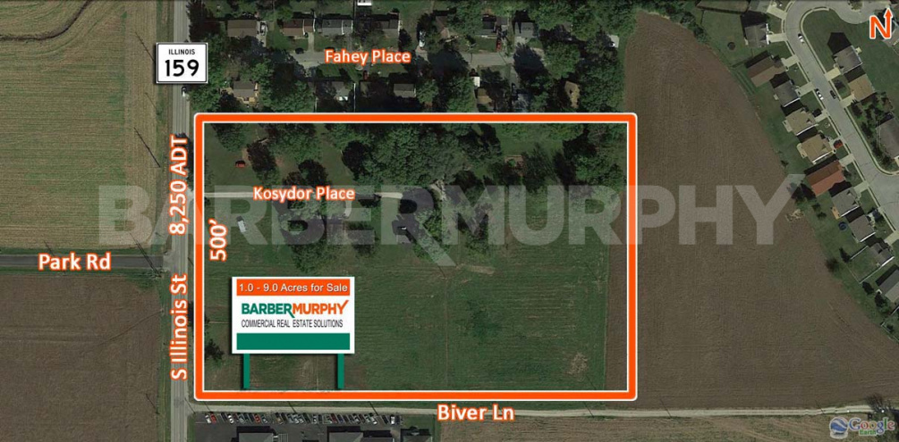 Site Map for 9 Acre Development Opportunity, IL Route 159 and Biver Lane, Belleville, IL 62221